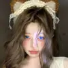 Diadema con Orejas de Oso Estilo Lolita Japonés Elemento de Accesorio para el Cabello Color Café Linda Chica Encaje Lolita Kc