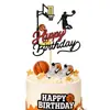 Adorno para Pastel de Baloncesto Estilo Deportivo Yuehao Papel Brillante Insertar Decoración para Fiesta de Cumpleaños de Niños Suministros Tarjeta Insertable para Hornear