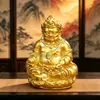 Directo de fábrica: Figura de Dios de la Riqueza Amarillo de Aleación, estilo Xizang para atraer la fortuna, decoración del hogar, de mesa, Dios de la Riqueza, disponible para dropshipping