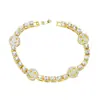 Amazon wish Pulseira Nova de Diamante Coração Sorridente com Pedras de Água Pulseira Hip Hop Cool para Homens estilo Europeu e Americano