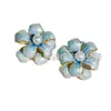 Brincos de Flor de Esmalte Coloridos Frescos Minimalistas Estilo Francês Moda Nicho Versátil para o Dia a Dia Brincos de Fada da Moda