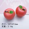 Manzana Simulada Comida Miniatura Juguete Fruta DIY Funda de Teléfono Pasador Goma para el Cabello Colgante Ornamento de Paisaje Micro Pulsera Resina
