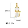 Xi Yin Transfronteiriço Europa e América ins Moda Personalidade Hip Hop Pingente Perfurado Cobre Micro-incrustado Zircônia Pingente de Cobre com 26 Letras