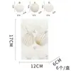 Bolas de Navidad de Terciopelo de Venta Caliente Transfronterizas 6cm 6 Piezas Bolas Pintadas con Flocado de PVC Decoración de Árbol de Navidad Ventana Bolas Colgantes