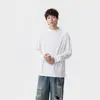 Camiseta Enbu para Hombre Otoño e Invierno Talla Grande Camiseta Interior para Hombre Cuello Alto Medio Camiseta de Manga Larga Cálida para Hombre Camiseta Casual de Moda