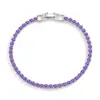 Pulsera de Diamantes Completos de Fila Única de Zirconia Transfronteriza en Vivo Estilo Ins Fresca Pulsera de Diamante Colorida Pulsera de Estrella Completa Pulsera