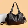 Bolso de Hombro para Mujer Estilo Nuevo, Bolso de Mano Grande de Cuero Suave de Alta Calidad para Mujer, Bolso Tote con Remaches para Viajes Diarios