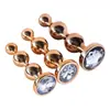 Nuevo Tapón de Metal de Tres Bolas Color Oro Rosa para Adultos Hombres y Mujeres Suministros Eróticos Juguete de Masturbación Coqueteo Tapón Anal