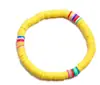 Pulseira Amarela Colorida com Contas Feita com Argila Polimérica Design Vibrante com Detalhes Neon Arco-Íris para um Visual Divertido e Brincalhão Perfeita para o Verão ou Uso Casual Leve Ajustável e Confortável para Uso Diário