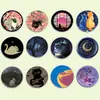 Broche Desenho Gato Lua e Estrela, Broche Fofo Estilo Japonês, Acessório Criativo para Bolsa, Alfinete, Pequeno Presente
