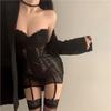 Novo Vestido Bodycon Roxo de Renda Espinha de Peixe Sexy da Xishi para Mulheres, Modelador, Roupa de Dormir Atacado