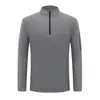 Nova Camiseta de Manga Longa para Homens Primavera e Outono 2026, Esportes ao Ar Livre e Lazer, Gola Alta com Zíper, Versátil e Amiga da Pele