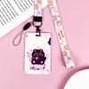 Set de Tarjetas de Dibujos Animados Lindas Tarjeta de Comida del Campus Tarjeta de Acceso a Autobús Metro Set Protector Tarjeta de Identificación de Trabajo Colgante para el Cuello Linda Xiao Mao