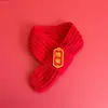 Gato y Cachorro Lindo Nuevo Bufanda Tejida para Mascota Babero Perro Accesorio Cálido Rojo Festivo Año Nuevo