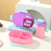 Fiambrera de Acero Inoxidable Transfronteriza Compartimento para Microondas Fiambrera Sellada a Prueba de Fugas Portátil Fiambrera para Estudiantes Fiambrera para Niños