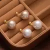 Pendientes de Perla con Estilo Ol de Moda Transfronterizo para Commuter, Pendientes Elegantes de Lujo Accesible, Pendientes Elegantes para Mujer, Versátiles y de Gama Alta