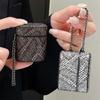Funda Redonda Gris Plateado con Patrón de Cocodrilo Láser para Auriculares Apple 4/5 Nueva 3ª Generación, Adecuada para Funda de Auriculares AirPods Pro 2 para Mujeres