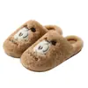 Chinelos de algodão Babu Dou para homens, novo 2026 outono e inverno para casa, quentes, de pelúcia, antiderrapantes, com desenho para mulheres