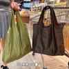 Bolsa de Compras Portátil Simples e Fashionável de Grande Capacidade Dobrável para Supermercado Armazenamento Bolsa de Mão para Proteção Ambiental Doméstica