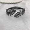 Pulsera de Hoja para Mujer Venta al por Mayor Moda Personalidad Aleación de Zinc Apertura Dorada Joyería Exagerada Europea y Americana Joyería Coreana de Venta Caliente
