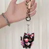Colgante de Acrílico Plano 2D con Patrón de Gato Negro para el Día de la Independencia Transfronterizo Decoración Cálida de Escena Familiar