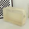 Bolsa de cosméticos, bolsa de almacenamiento para brochas de maquillaje, bolsa de lavado de viaje transparente portátil, bolsa de almacenamiento de cosméticos de gran capacidad