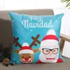 Funda de Almohada Navideña Transfronteriza con Impresión Digital, Funda de Cojín para Sofá con Atmósfera de Dibujos Animados, Cojín para Decoración del Hogar en la Sala de Estar