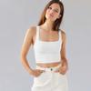 Camiseta interior para mujer europea y americana, chaleco y2k 2024 transfronterizo, tirante fino, ropa interior para mujer, top corto de color liso