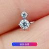 Arete de aleación de titanio F136 redondo de circonita jalea aubao uña para cartílago de la oreja uña para nariz uña para labio joyería para perforación de titanio G23