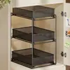 Estante de capas para gabinete tipo cajón organizador de almacenamiento de bocadillos estante de almacenamiento debajo del escritorio gabinete de dormitorio oficina canasta extraíble