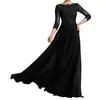 Vestidos de Noite Europeus e Americanos para Mulheres 2026 Novos Vestidos de Banquete com Mangas Longas Vestidos para Reunião Anual da Empresa de Armazém Independente no Exterior