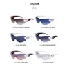[Personalizado] Gafas de sol a prueba de viento para mujer Y2K Milenio Sin montura de una sola pieza Estilo callejero Gafas deportivas transfronterizas de moda