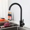 Grifo de Cocina Negro de Acero Inoxidable SUS304 Transfronterizo Fabricante Esmalte Horneado Fregadero para Verduras Frío y Caliente Fregadero Giratorio