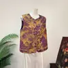 Zhi Li Nuevo Estilo Chino Jacquard Morado Qi Dong Lai Chaleco Paisaje 2026 Otoño Nuevo Estilo Estilo Nacional Chaleco Cuello Redondo Mujer