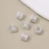 Cuentas de Barril de Circonita Chapadas en Oro de 18 Quilates Cuentas de la Fortuna Cuentas Espaciadoras de Hamburguesa Collar Pulsera Colgante DIY Joyería Pequeña Venta al por Mayor