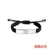 Pulseira de aço inoxidável transfronteiriça europeia e americana pulseira de aço inoxidável tecida à mão inspiradora positiva gravação de marca curva pulseira de aço titânio atacado