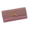 Carteira Feminina, Elegante e Simples, Carteira Longa Feminina de PU, Porta-moedas, Porta-cartões com Múltiplos Compartimentos, Bolsa de Mão