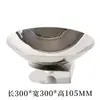 Metal de Luxo Leve Semicírculo Abstrato Prato de Frutas Pendurado Ornamento de Mesa de Jantar Modelo de Designer Sala de Café Mesa de Centro Prato Zero Decoração de Comida