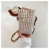 Bolso para teléfono pequeño de cuadros estilo coreano, bolso cruzado, bolso de hombro, moderno y a la moda para uso diario, perfecto para ir de compras