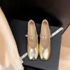 Nueva Colección Primavera/Otoño~Zapatos Mocasín Mary Jane de Punta Baja con Plantilla Elevadora de 5 cm para Uso en Exteriores