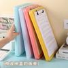 Multifuncional A4 con ranura para bolígrafo carpeta de tabla de escritura caja de almacenamiento transparente carpeta de oficina carpeta de archivos de escritorio bloc