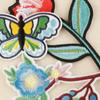 Parche de mariposa rosa europea y americana con bordado por computadora, accesorios de ropa, accesorios de equipaje, parche bordado