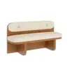 Sofá de Terraza de Madera Maciza Mesa y Silla para Tienda de Té con Leche Combinación Mesa y Silla para Cafetería Restaurante Occidental Casa de Té Mesa de Comedor Asiento de Pared Comercial para Catering