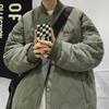 Abrigo casual americano acolchado de algodón con estampado de diamantes para invierno, holgado para pareja, talla grande, combinable, juvenil, moderno, top