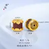 Accesorios DIY Pu Zuo de Color Fuerte y Duradero Chapados en Oro, Cuentas Incrustadas de Madera de Incienso de Cinco Rayas, Cuentas de Oración Budistas Tradicionales y Accesorios Coleccionables