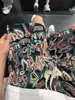 Pantalones de Playa con Graffiti de Seda de Hielo Secado Rápido Transpirables Verano Nuevos Pantalones Cortos Casuales Estampados para Hombre Sueltos de Cinco Puntos Marca de Moda