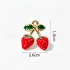 Colgante de Fruta de Aleación con Goteo de Aceite Mixto Accesorios DIY Pulsera Aretes Accesorios Colgante Cereza Fresa Piña