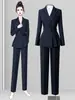 Traje Profesional de Primavera y Otoño para Mujer, Diseño de Cintura Ceñida de Alta Gama y Elegante, Adecuado para Uniformes de Hotel, Oficinas de Ventas y Joyerías X5279