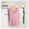 Nuevo Chaleco de Punto de Seda con Cuello en V para Mujer de Huaye, Corte Ajustado, Moderno, Versátil, Top sin Mangas