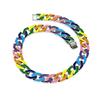 Amazon Collar Rombos Arcoíris de 17 mm para Hombres y Mujeres, Cadena Cubana Estilo Hip-Hop, Collar Apilable Colorido Tachonado con Diamantes
